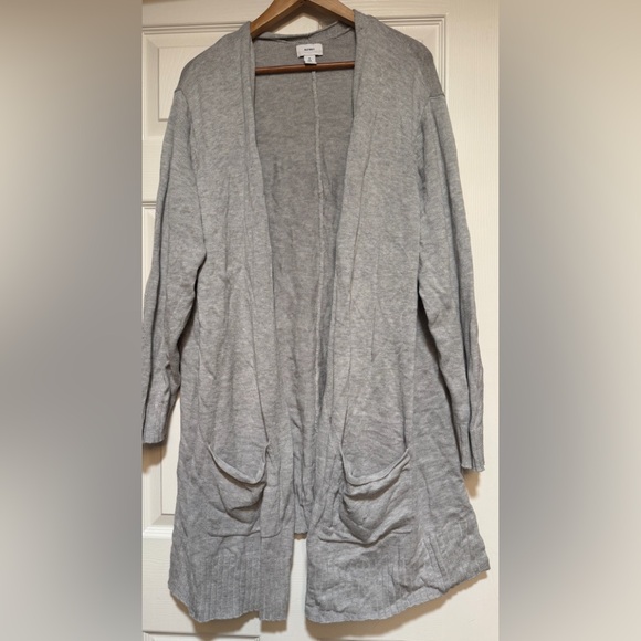 Old Navy Tops - Old Navy Light Gray Women's Plus Size 4X Open Front Long Cardigan